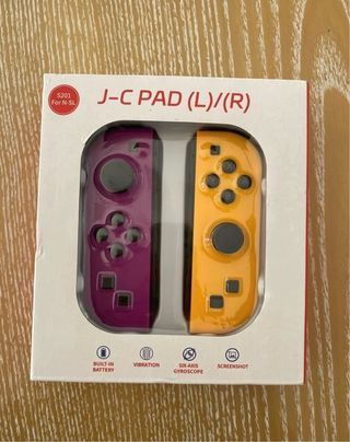Joycons morado y naranja nintendo switch