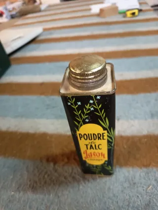 Envase Talco Hojalata Antiguo Jason Lavanda