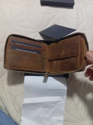 Billetera VOLMIGE Marrón Cuero Cremallera