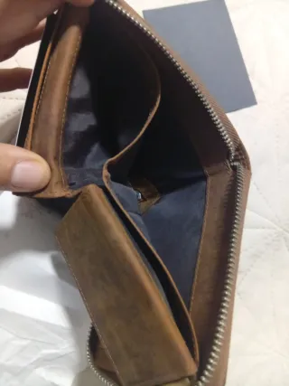 Billetera VOLMIGE Marrón Cuero Cremallera