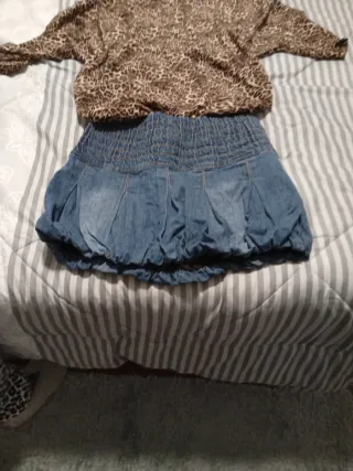 Conjunto Falda y Blusa Estampada