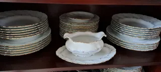 Vajilla Capeans Luis XV Porcelana Dorada