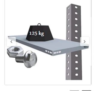 Estantería metálica gris 4 baldas
