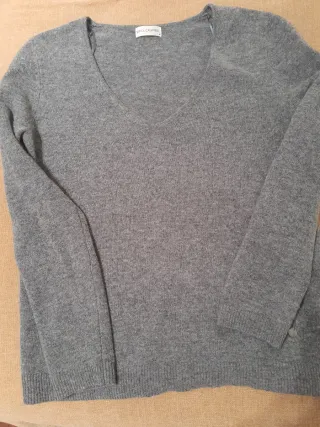 Jersey gris lana y cashmere