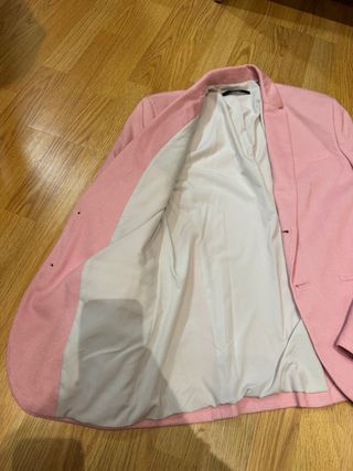 Chaqueta de vestir rosa claro