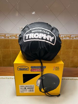 Casco de Moto tipo Jet. Negro mate. Talle M