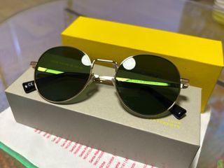 Occhiali da sole da donna Hawkers dorati con lenti verdi