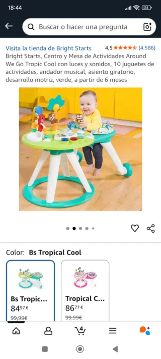 Mesa de actividades con asiento giratorio