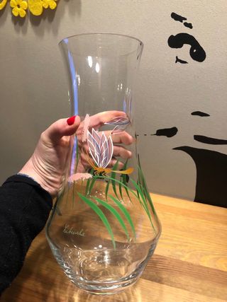 Vaso vintage decorato fiori