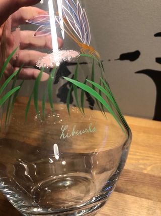 Vaso vintage decorato fiori