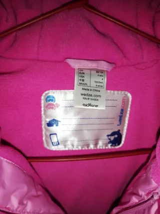 Chaqueta esquí niña Wedze 3-4 años