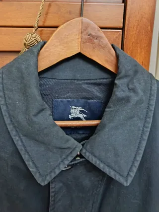 Gabardina Burberry Hombre Negra