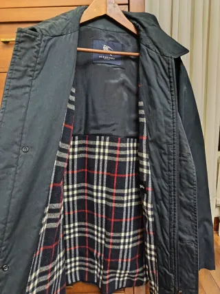 Gabardina Burberry Hombre Negra