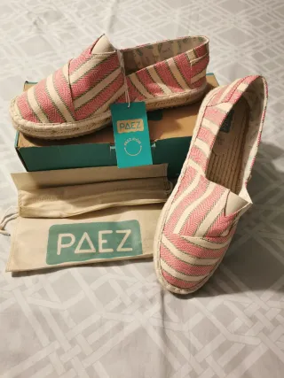 Sandalias Paez Beige y Rosa Talla 45 (29.2cm)