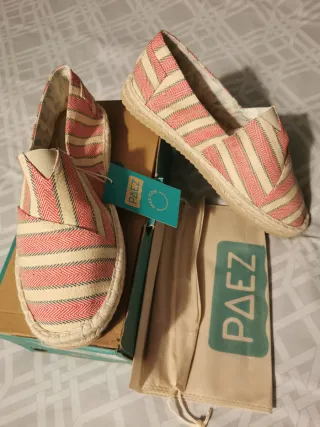 Sandalias Paez Beige y Rosa Talla 45 (29.2cm)