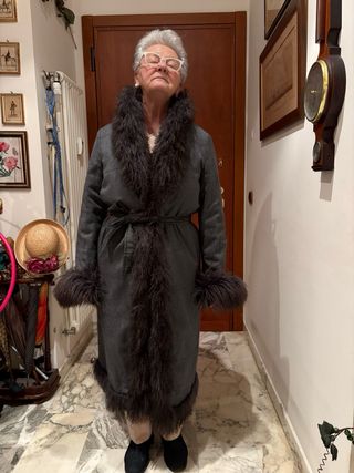 Cappotto MAZZI tg 46 grigio pelliccia