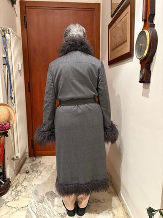 Cappotto MAZZI tg 46 grigio pelliccia