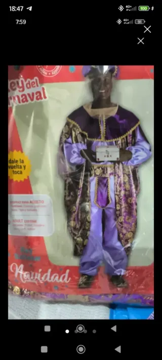 Disfraz Rey Mago Baltasar Talla Única