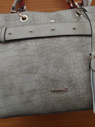 Bolso  Pepe Moll Beige/Gris Cocodrilo
