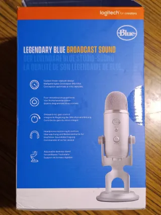 Micrófono Logitech Blue Yeti Plata