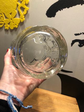 Vaso vintage vetro intarsiato