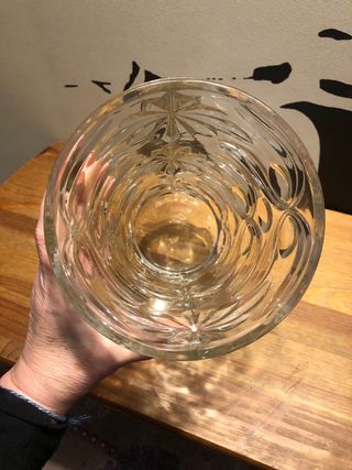 Vaso vintage vetro intarsiato