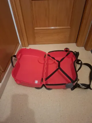 Maleta infantil bomberos roja