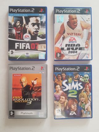 Lotto 4 Giochi PS2: FIFA 07, NBA Live 2004, Pro Ev