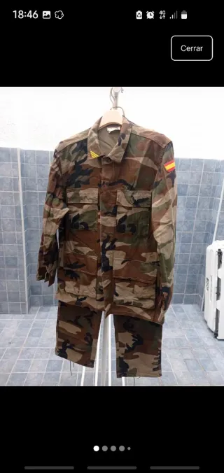 Conjunto militar camuflaje talla L