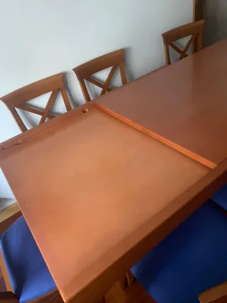 Mesa extensible y 6 sillas salón