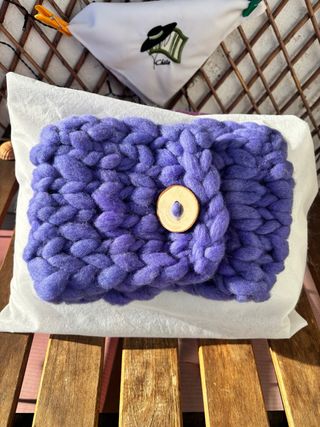 Original bufanda hecha a mano de lana oveja merina