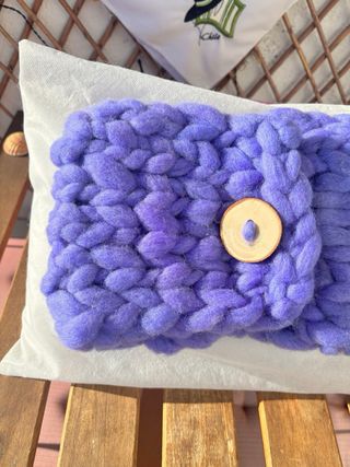 Original bufanda hecha a mano de lana oveja merina