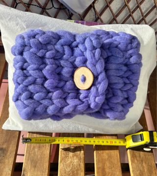 Original bufanda hecha a mano de lana oveja merina