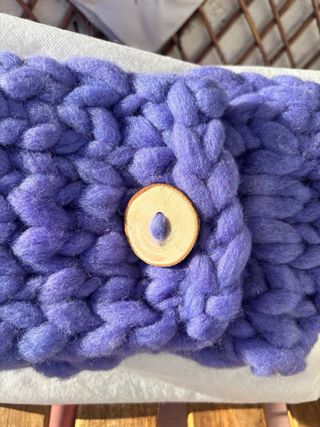 Original bufanda hecha a mano de lana oveja merina