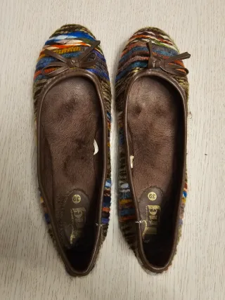 Manoletinas lana T39 multicolor