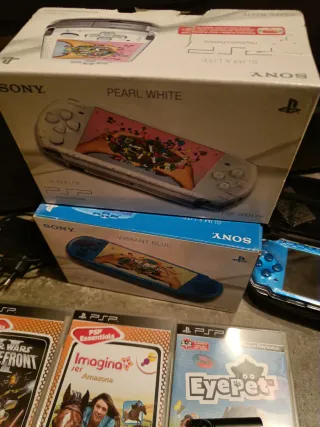 Console PSP Bianca e Blu + Giochi