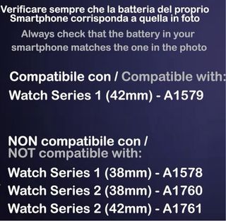 Batería Apple Watch Series 1 42mm A1579