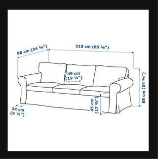 Sofá 3 cuerpos beige Ikea ektorp