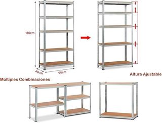 Estantería Metálica Galvanizada 875 Kg NUEVA!!