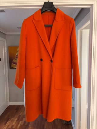 Abrigo Zara Naranja Talla M