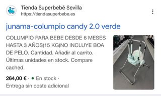 Columpio bebé Candy sin ningun uso