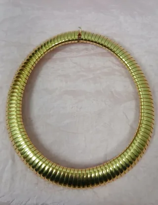 Lote Gargantilla Ancha y Pendientes Vintage 80s