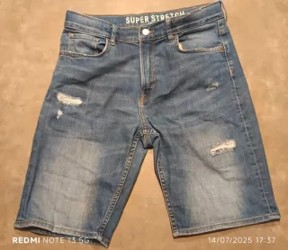 Bermuda H&M Slim Fit Denim Talla L