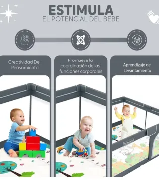 Parque Infantil Bebé con Malla Transpirable