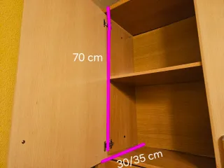 Armadio a ponte in legno a 2 moduli