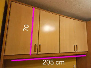 Armadio a ponte in legno a 2 moduli