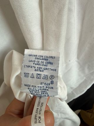 Camisa Polo Ralph Lauren Blanca Talla 3XL