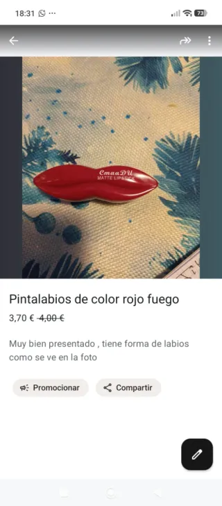 Pintalabios CmaaDU Rojo Fuego