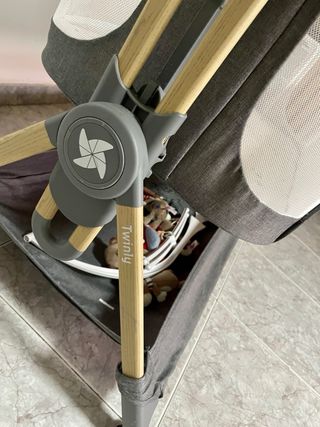 Cuna de bebé colecho gris