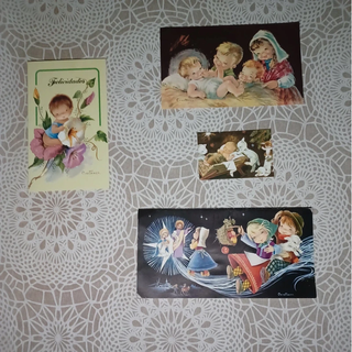 4 Postales de Costanza diferentes medidas y años